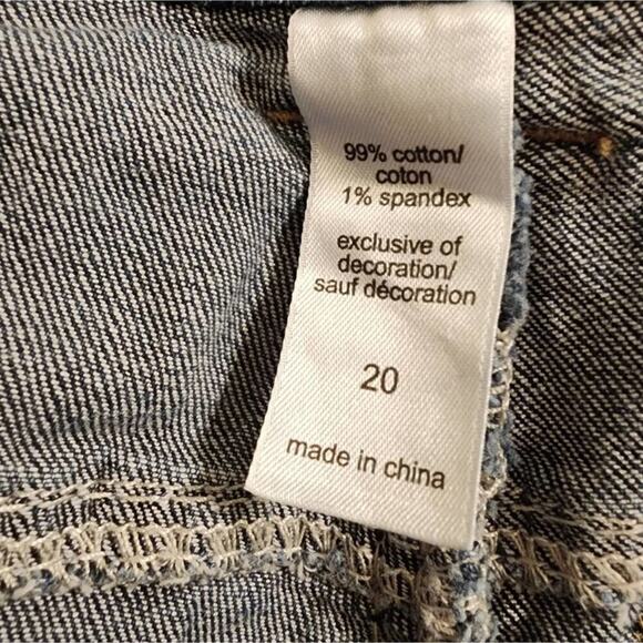 Maurices stretch distressed boho Jean denim shorts plus size 20 2X‎ - Picture 7 of 8